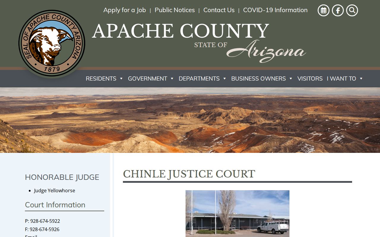 Chinle Northstar Apache County criminal court case contact page