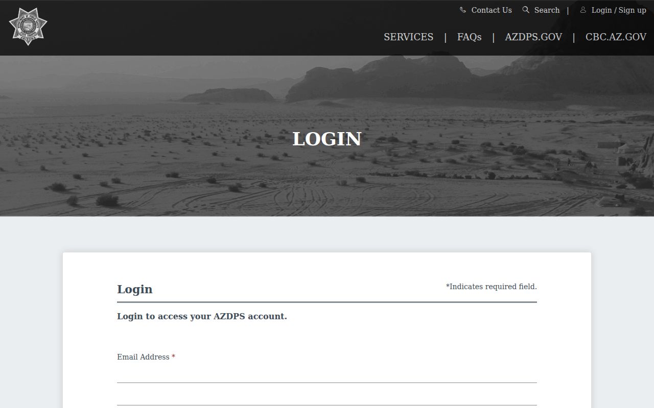 DPS Public Services Portal for Apache County record review