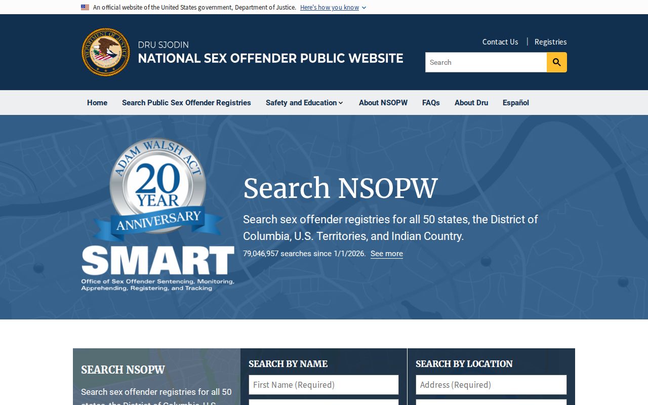 Apache County sex offender check through the national registry search
