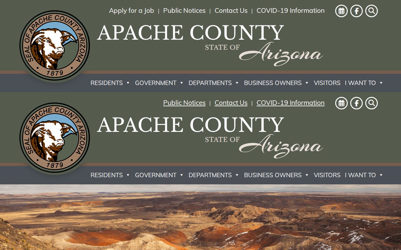 Apache County Attorney page describing prosecution and victim services in St. Johns
